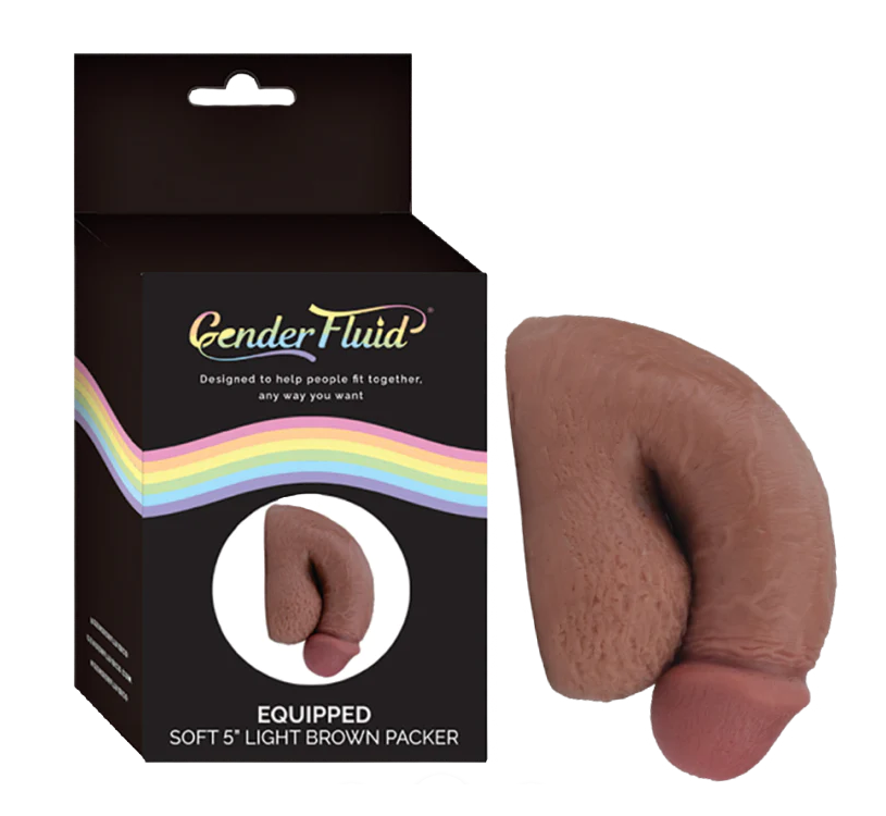 Gender Fluid Equipped Soft Packer 5 Inch Light Brown Realistic Soft Prosthetic > Gender > Packers - Tophatter Daily Deals