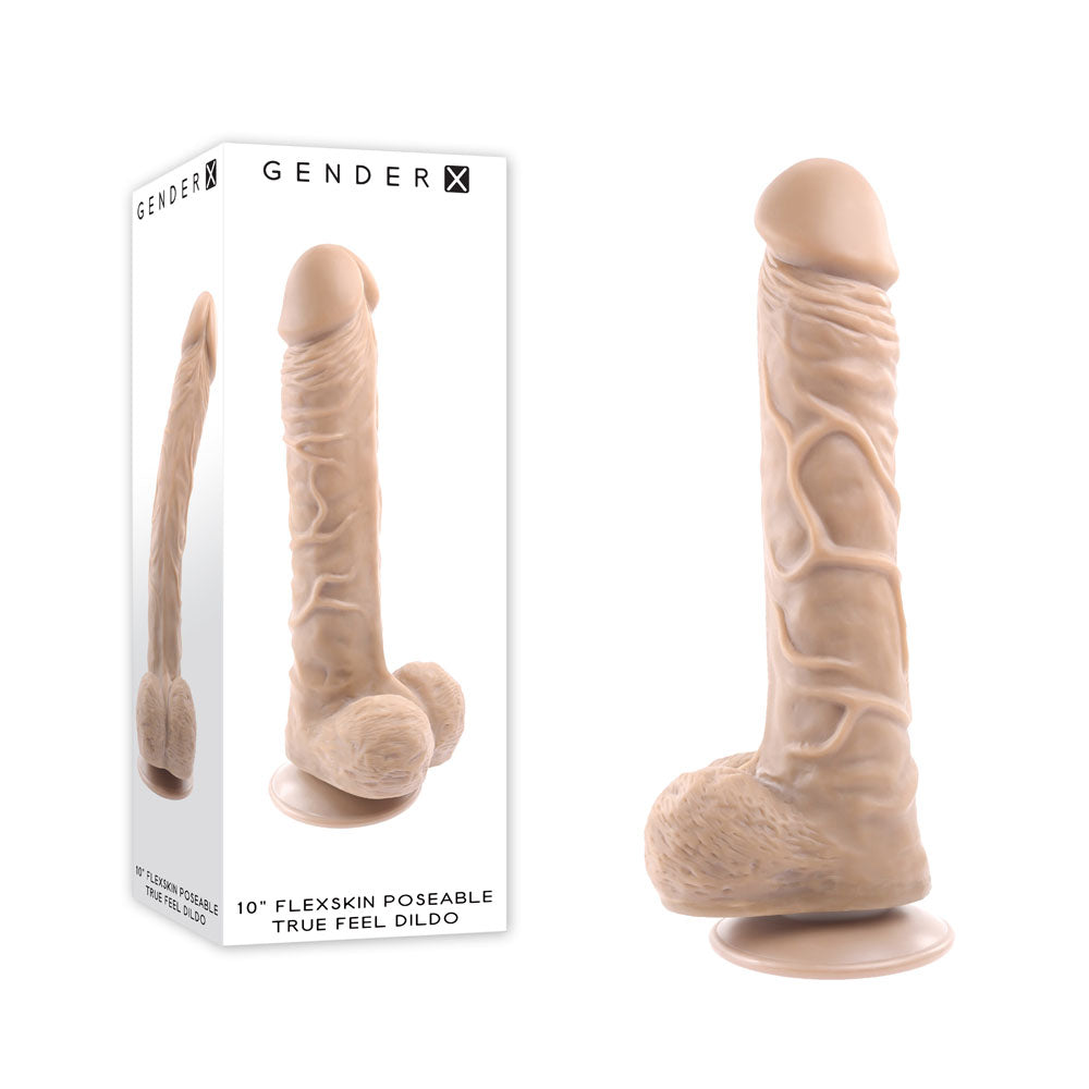 Gender X 10'' FLEXSKIN POSEABLE TRUE FEEL - Light Dildo > Dildos > Large Dildos - Tophatter Daily Deals