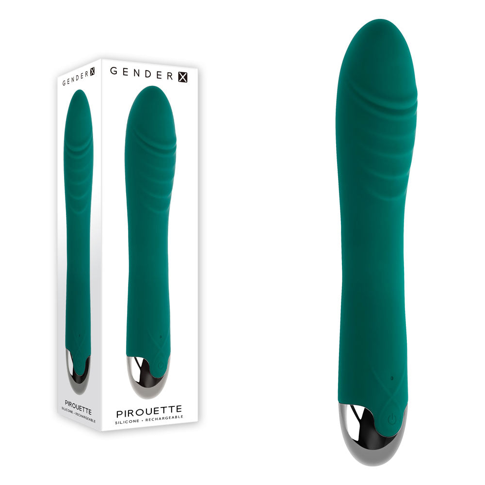 Gender X Pirouette USB Rechargeable Vibrator 20.6 cm – Textured Vibrator > Vibrators > Standard Vibrators - Tophatter Daily Deals