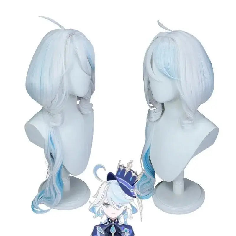 Genshin Impact Fontaine Furina Focalors Cosplay Costume Black and White Uniform with Wig and Hat for Comic Con and Cosplay black XS - Tophatter Daily Deals