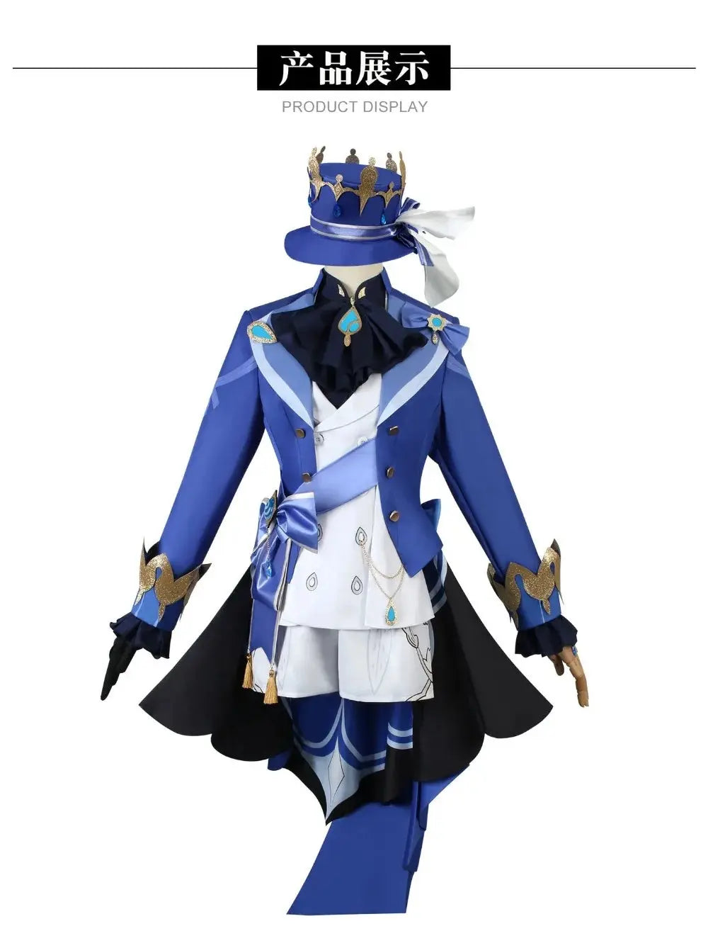 Genshin Impact Fontaine Furina Focalors Cosplay Costume Black and White Uniform with Wig and Hat for Comic Con and Cosplay - Tophatter Daily Deals