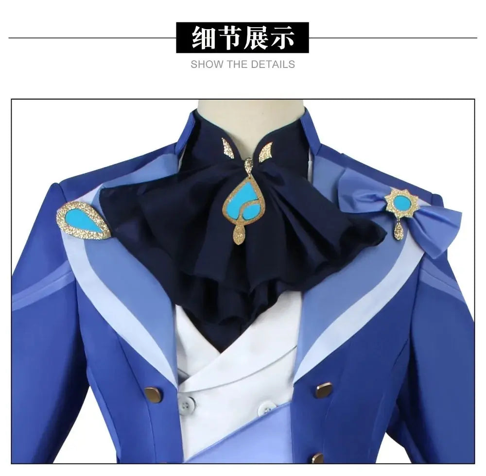 Genshin Impact Fontaine Furina Focalors Cosplay Costume Black and White Uniform with Wig and Hat for Comic Con and Cosplay - Tophatter Daily Deals