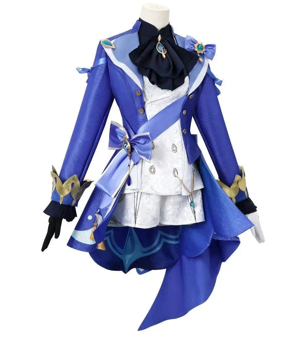 Genshin Impact Fontaine Furina Focalors Cosplay Costume Black and White Uniform with Wig and Hat for Comic Con and Cosplay - Tophatter Daily Deals