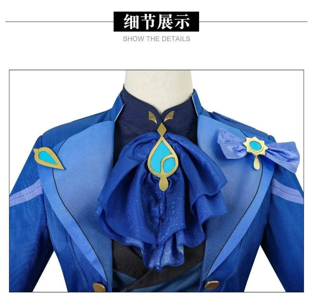 Genshin Impact Fontaine Furina Focalors Cosplay Costume Black and White Uniform with Wig and Hat for Comic Con and Cosplay - Tophatter Daily Deals
