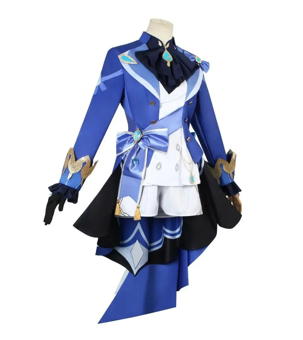 Genshin Impact Fontaine Furina Focalors Cosplay Costume Black and White Uniform with Wig and Hat for Comic Con and Cosplay - Tophatter Daily Deals