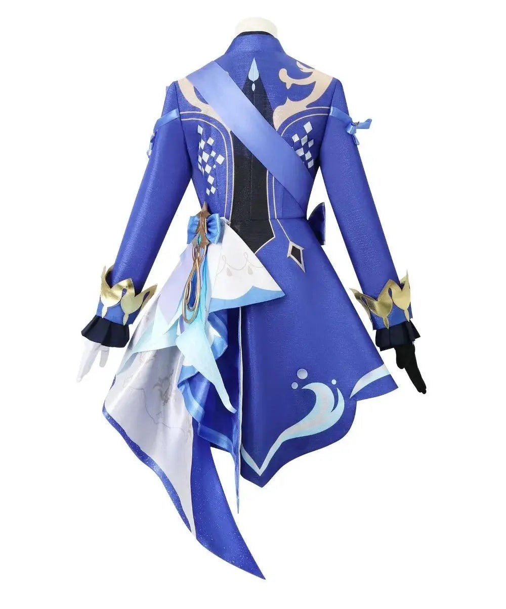 Genshin Impact Fontaine Furina Focalors Cosplay Costume Black and White Uniform with Wig and Hat for Comic Con and Cosplay - Tophatter Daily Deals