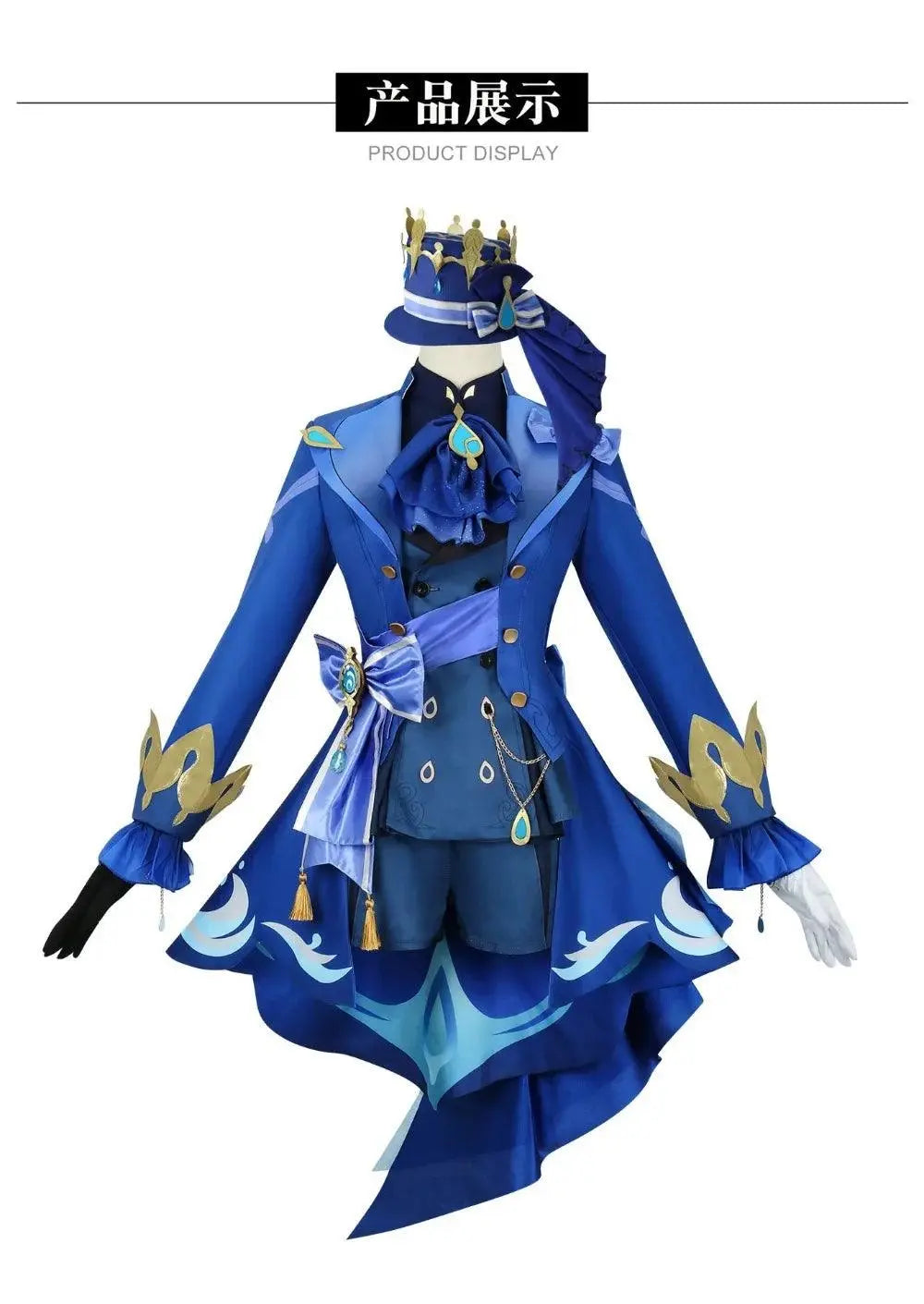 Genshin Impact Fontaine Furina Focalors Cosplay Costume Black and White Uniform with Wig and Hat for Comic Con and Cosplay - Tophatter Daily Deals