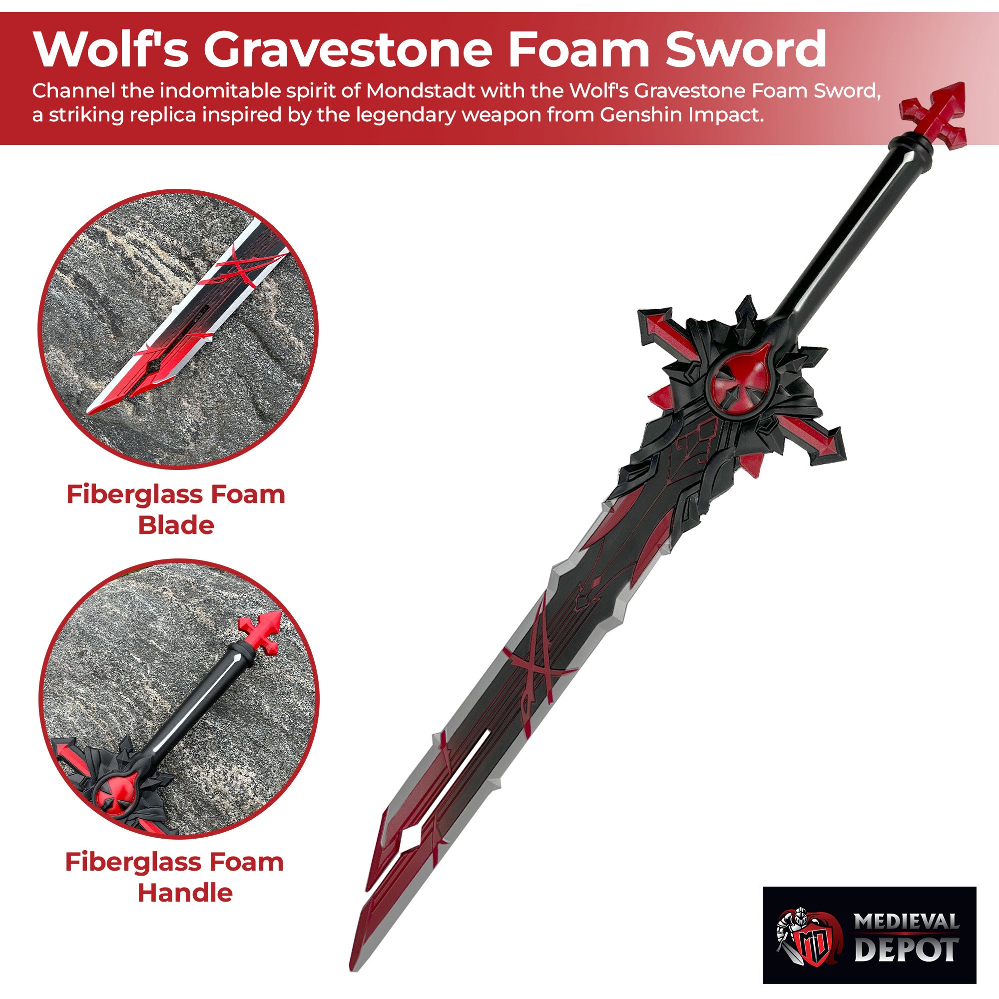 Genshin Impact Wolf Gravestone Foam Sword Foam Products - Tophatter Daily Deals