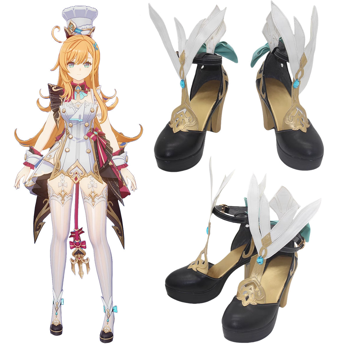 Genshin Impact Escoffier Cosplay Shoes Shoes/Boots - Tophatter Daily Deals
