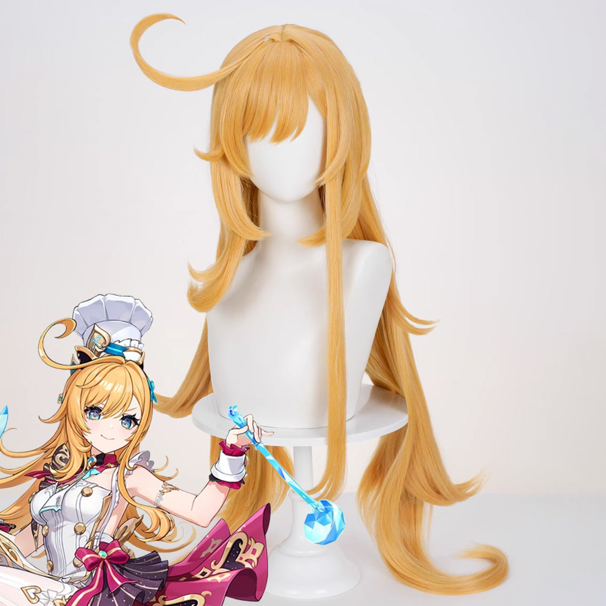 Genshin Impact Escoffier Yellow Cosplay Wig Wig - Tophatter Daily Deals