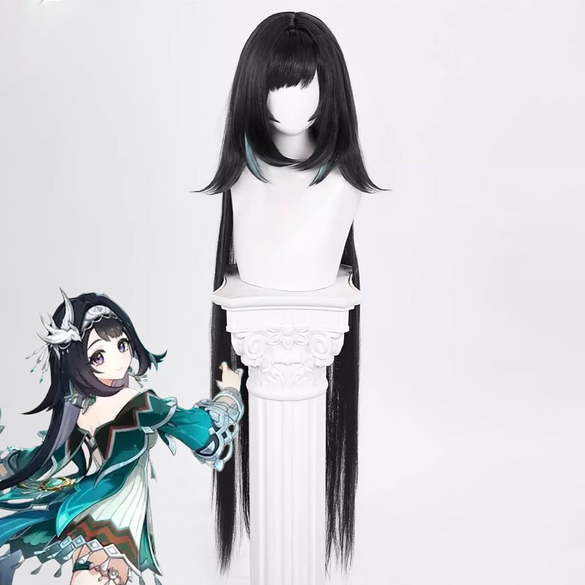 Genshin Impact Lanyan Black Cosplay Wig Wig - Tophatter Daily Deals