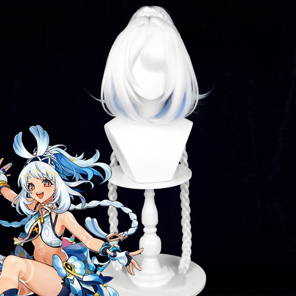Genshin Impact Natlan Mualani Blue Cosplay Wig Wig - Tophatter Daily Deals