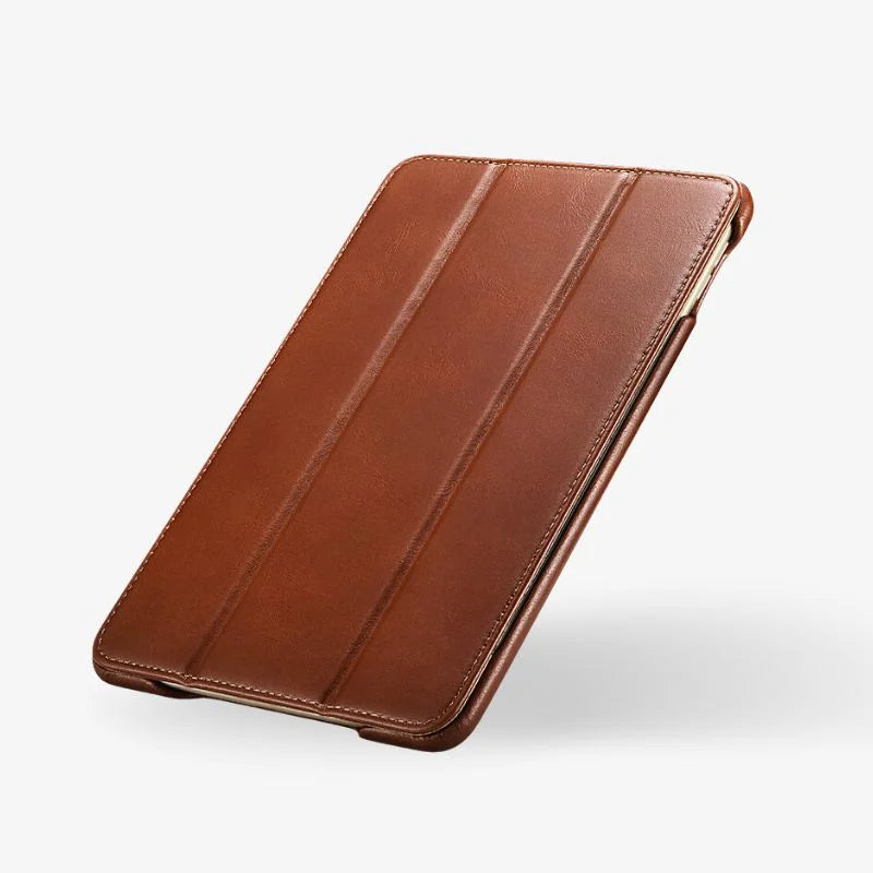iPad Pro Case Leather Tri Fold Stand Brown Premium Slim - Tophatter Daily Deals