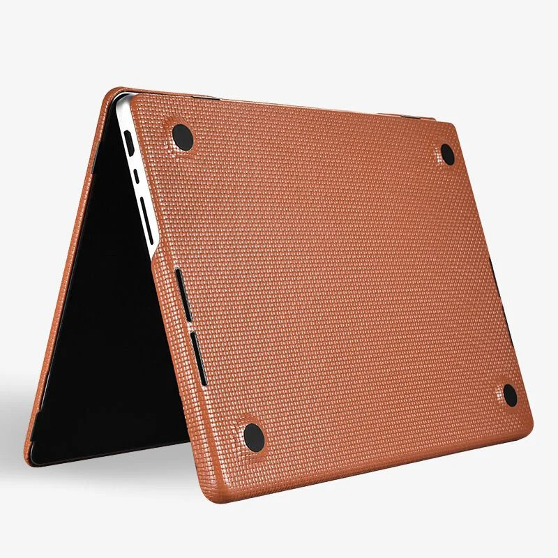 MacBook Pro Leather Case 14 16 Inch Textured Slim Shell - Tophatter Daily Deals