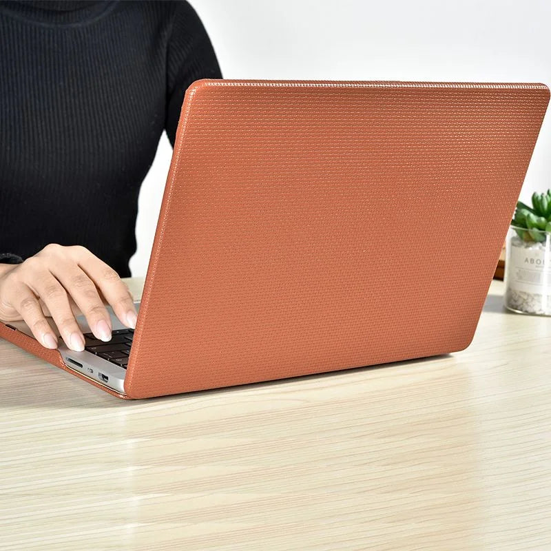 MacBook Pro Leather Case 14 16 Inch Textured Slim Shell - Tophatter Daily Deals