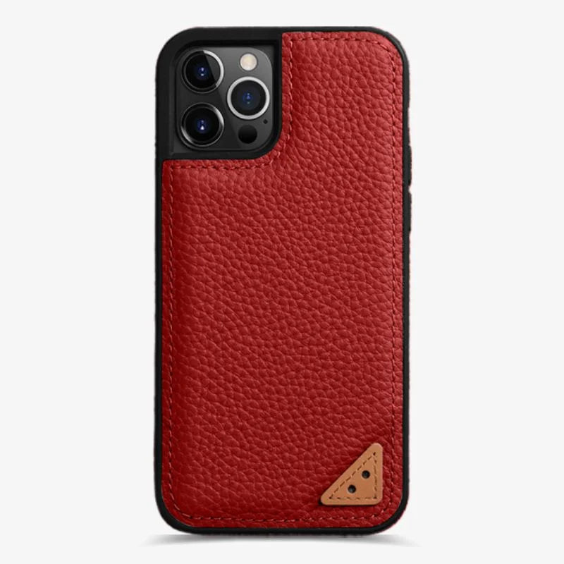 Leather Iphone 13 Case Red Slim Luxury Protective Cover Red - Tophatter Daily Deals
