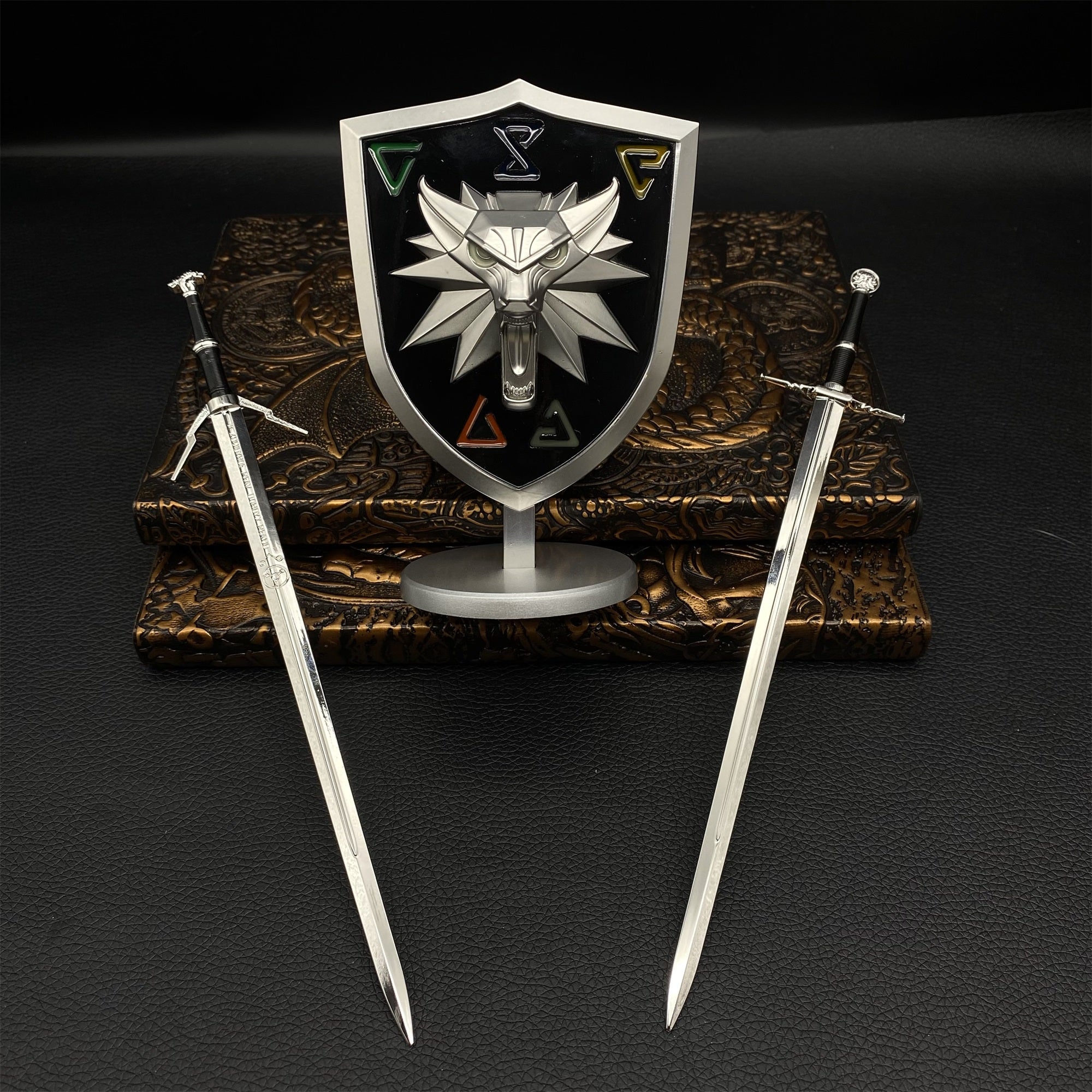 Geralt Wolf School Shield & Swords USA Only - Tophatter Daily Deals