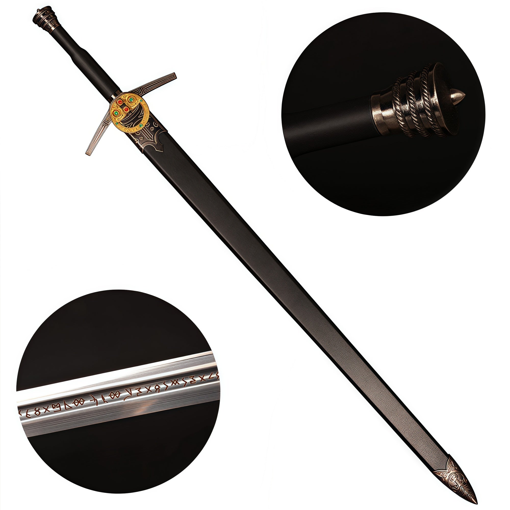 IRL Geralt Steel Sword Replica Collective Sword Art - Tophatter Daily Deals