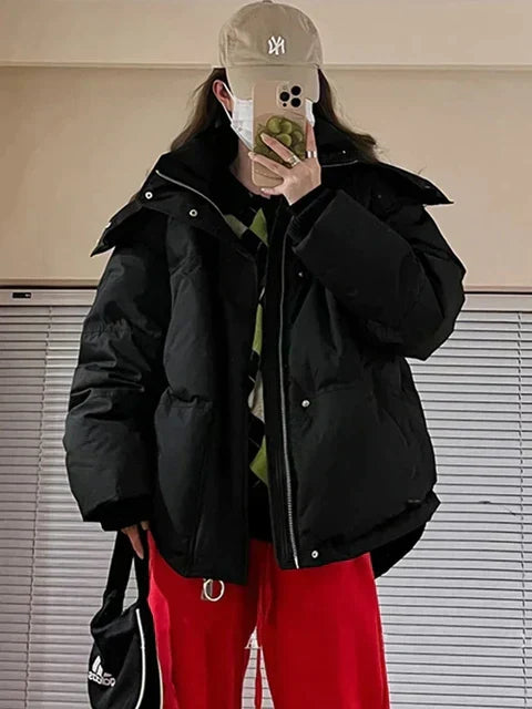Insulating Women's Parka - Oversized Quilted, Winter Black - Tophatter Daily Deals