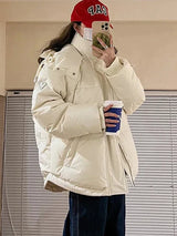 Insulating Women's Parka - Oversized Quilted, Winter Beige - Tophatter Daily Deals