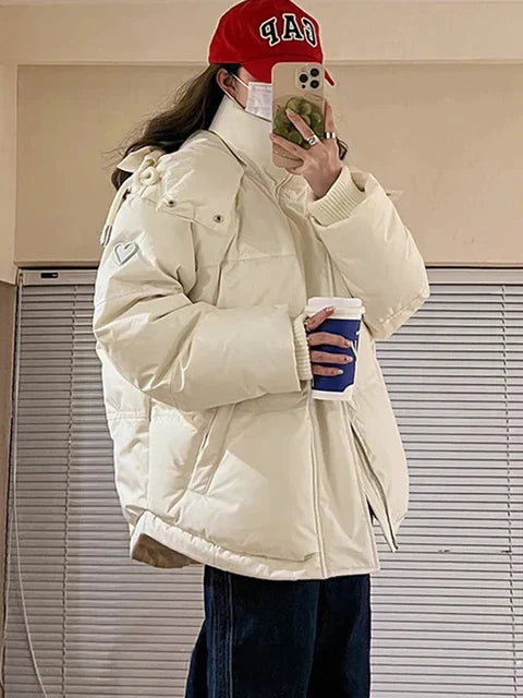 Insulating Women's Parka - Oversized Quilted, Winter Beige - Tophatter Daily Deals