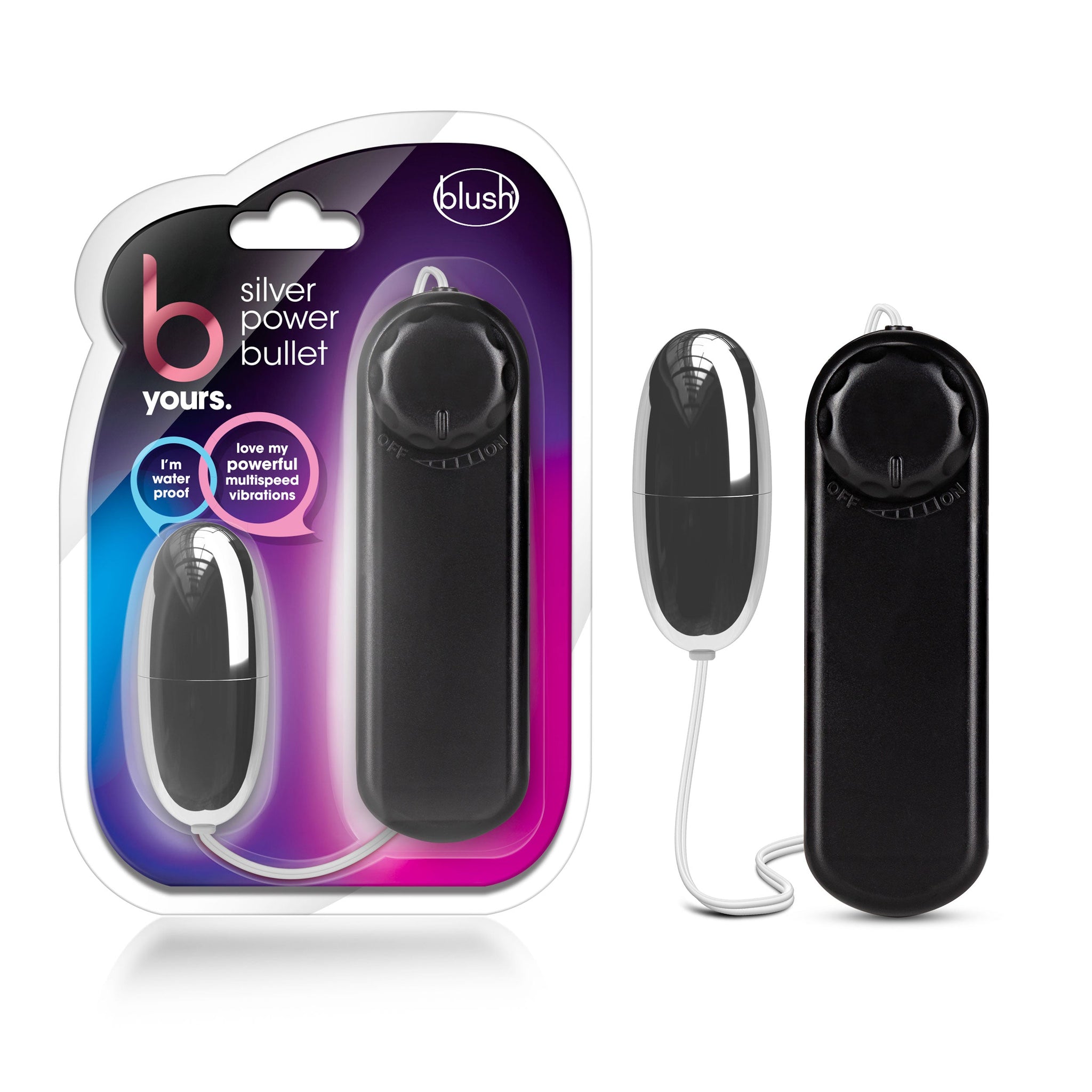 B Yours Power Bullet Silver Multi-Speed Waterproof Toy > Vibrators > Mini Vibrators - Tophatter Daily Deals