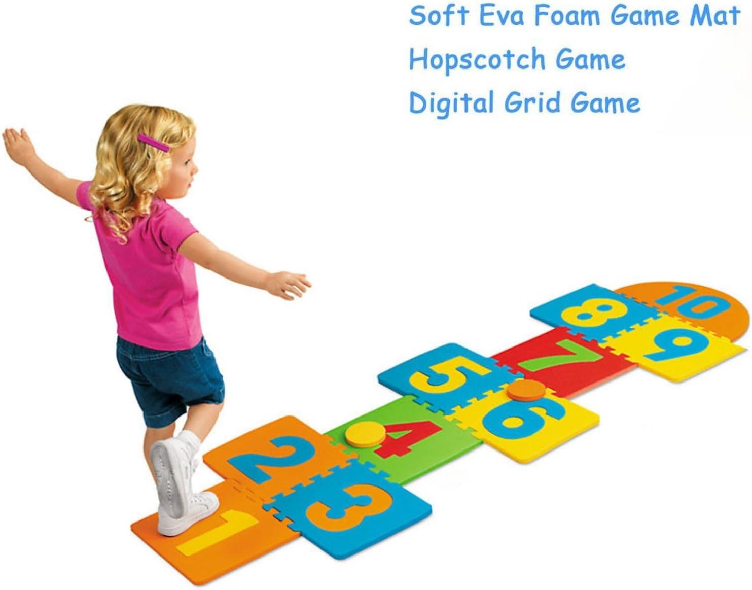 Giant Hopscotch Set - Giant Hop Scotch Indoor Outdoor Garden Family Hopscotch Game Set 210cm x 60cm Sports & Outdoor - Tophatter Daily Deals