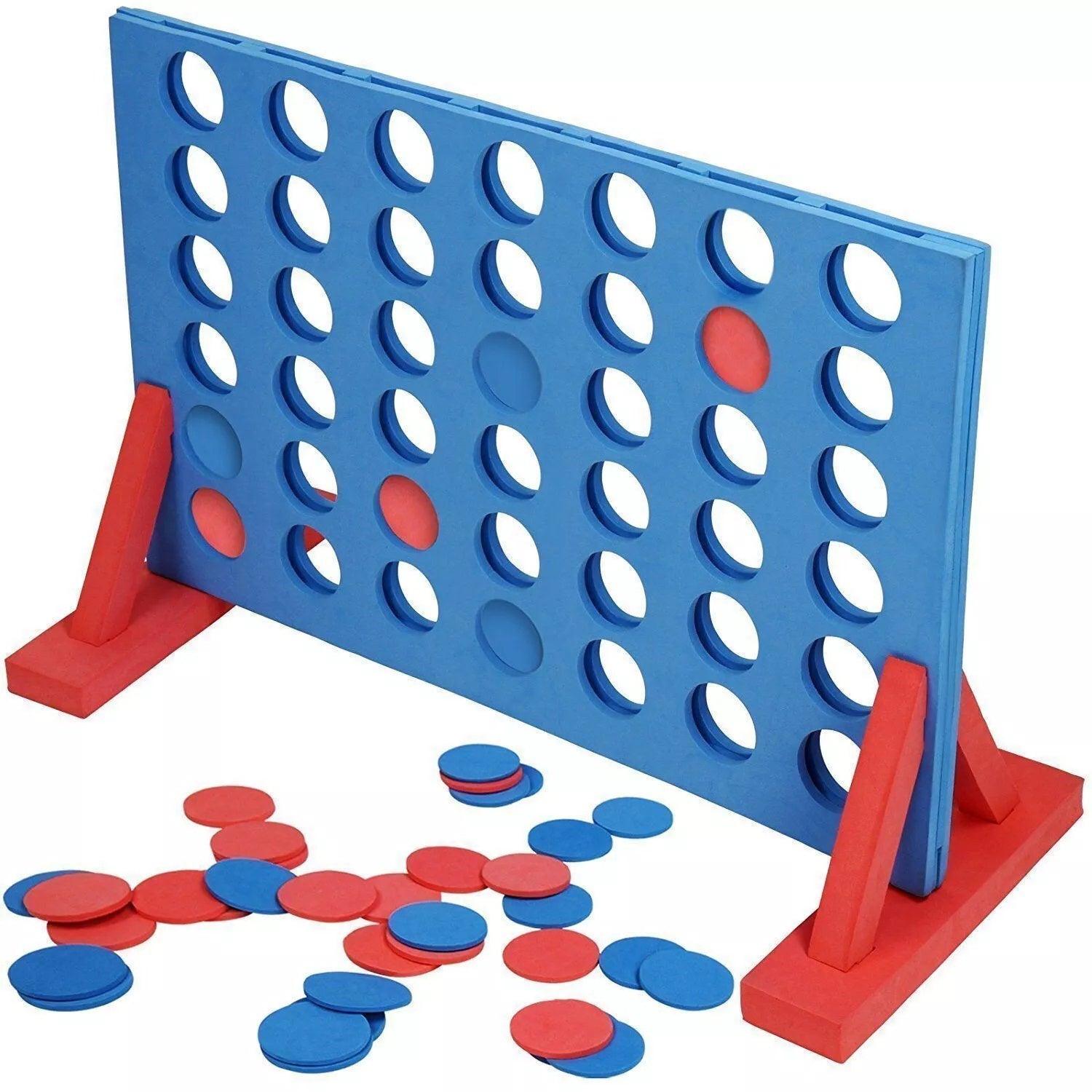 Giant Connect 4 Game - Giant Connect Four In A Row Family Party Garden Game Outdoor Eva Foam Toy Indoor Games - Tophatter Daily Deals