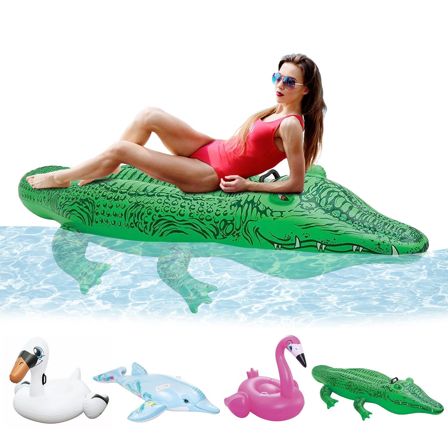 Giant Pool Float - Inflatable Mega Supersized Rider Float Pool Beach Swim Swimming - Tophatter Daily Deals