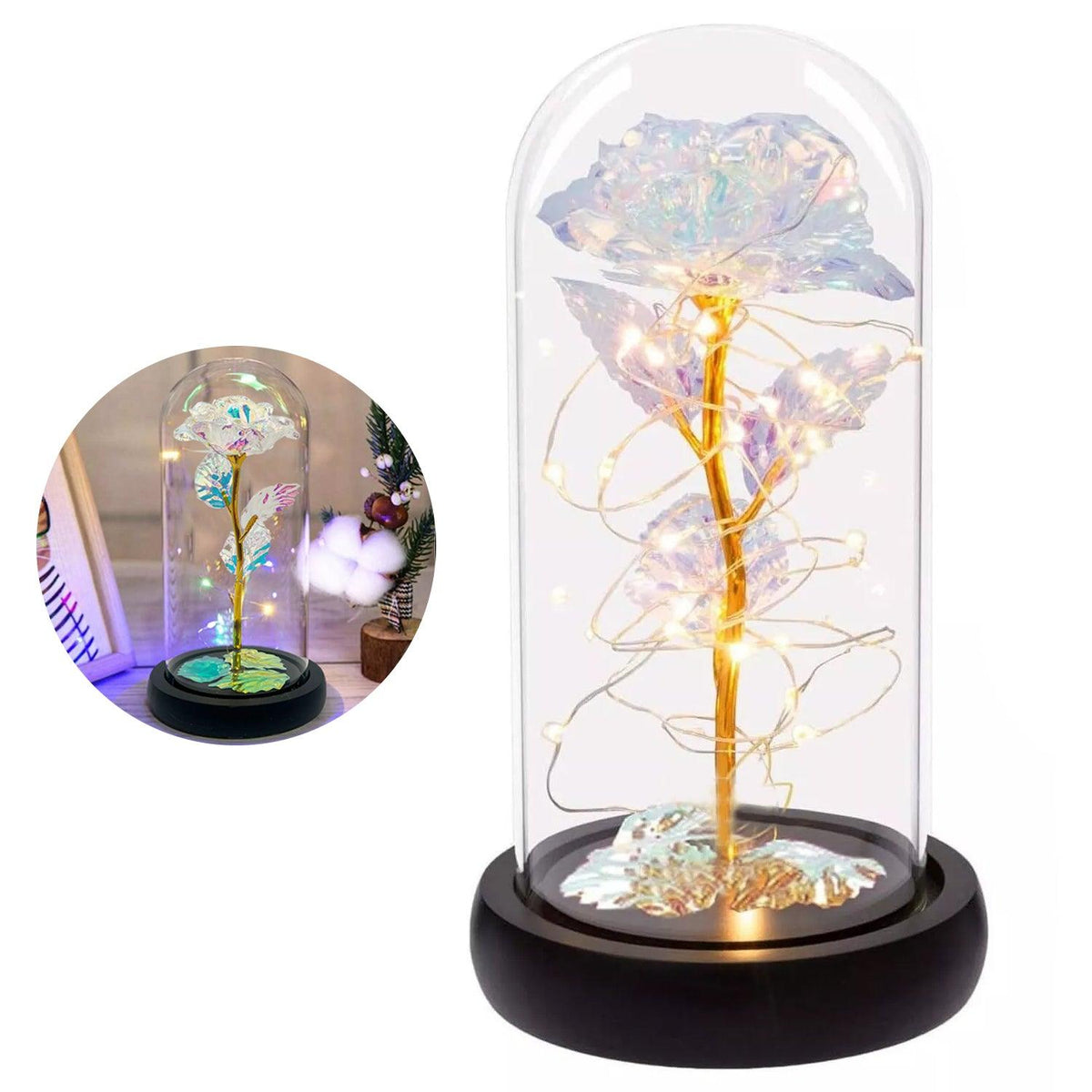 Led Rose Lights - Mum Gift Rose Women Christmas Anniversary Girlfriend Boyfriend Her Him Birthday Christmas - Tophatter Daily Deals