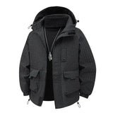 Lightweight Men's Hooded Padded Jacket - Relaxed, Warm Black - Tophatter Daily Deals
