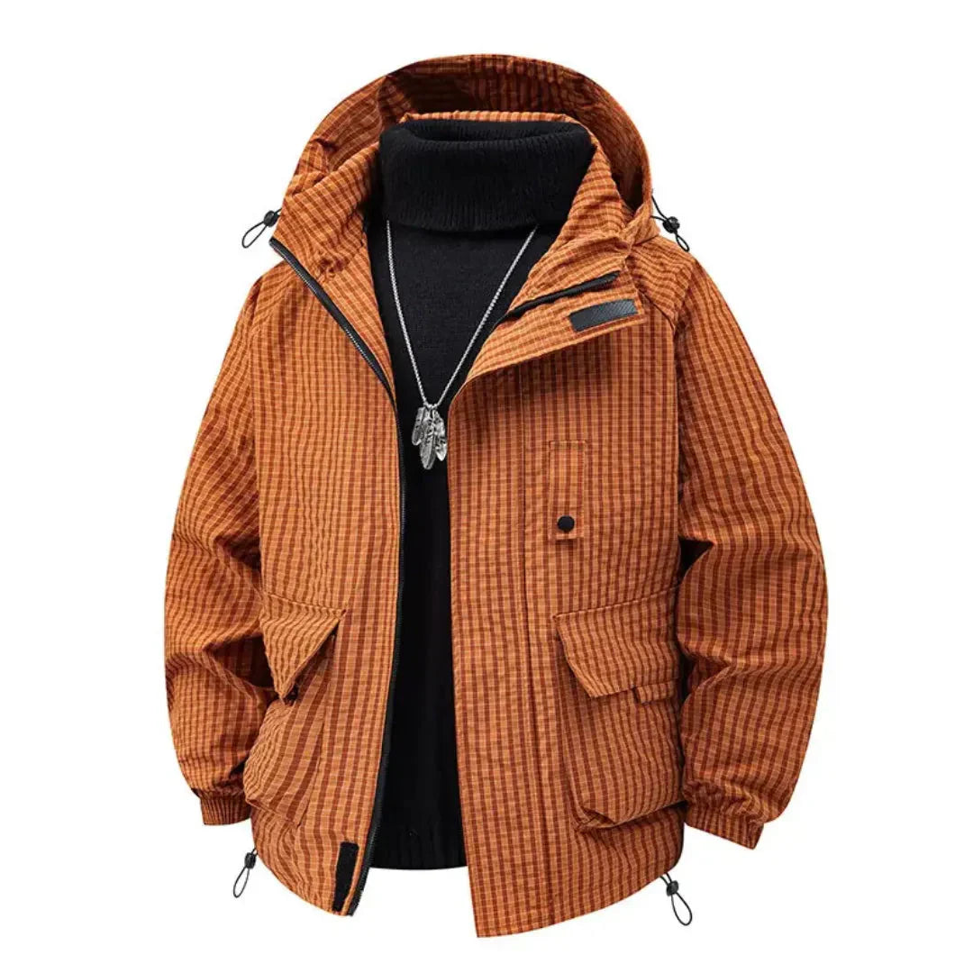 Lightweight Men's Hooded Padded Jacket - Relaxed, Warm Caramel - Tophatter Daily Deals