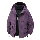 Lightweight Men's Hooded Padded Jacket - Relaxed, Warm Purple - Tophatter Daily Deals