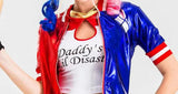 Girls Suicide Harley Cosplay Costumes Joker Squad Quinn Clown Jacket Pants Sets Christmas Halloween Party Fancy Dress for Women - Tophatter Daily Deals