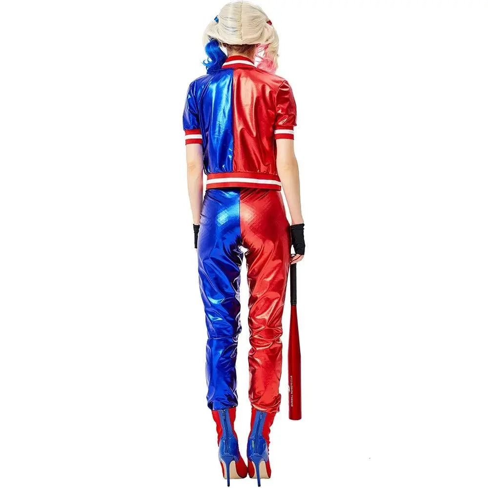 Girls Suicide Harley Cosplay Costumes Joker Squad Quinn Clown Jacket Pants Sets Christmas Halloween Party Fancy Dress for Women - Tophatter Daily Deals