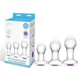 Glas 3 Inch 3.5 Inch 4 Inch 3-Piece Bling Bling Anal Training Set Glass Butt Plugs > Glass > Toys - Tophatter Daily Deals