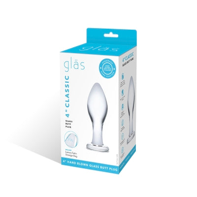 Glas 4 Inch Classic Clear Glass Butt Plug with Flared Base > Glass > Toys - Tophatter Daily Deals