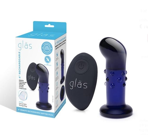 Glas 4 Inch Remote Controlled Vibrating Dotted G-Spot P-Spot Plug > Anal Range > Vibrating Butt Plugs - Tophatter Daily Deals