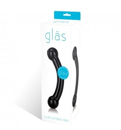 Glas 5.5 Inch Double Bull Black Glass Dildo > Glass > Dildos - Tophatter Daily Deals