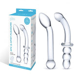 Glas 6 Inch 2Pc G-Spot Pleasure Dildo Set Clear Glass > Glass > Dildos - Tophatter Daily Deals