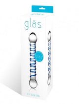 Glas 6.5 Inch Spiral Dildo with Blue Swirls > Glass > Dildos - Tophatter Daily Deals