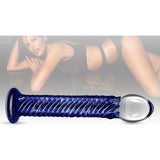 Glass Romance 7 Blue 7.5in Elegant Dildo for Pleasure > Glass > Dildos - Tophatter Daily Deals
