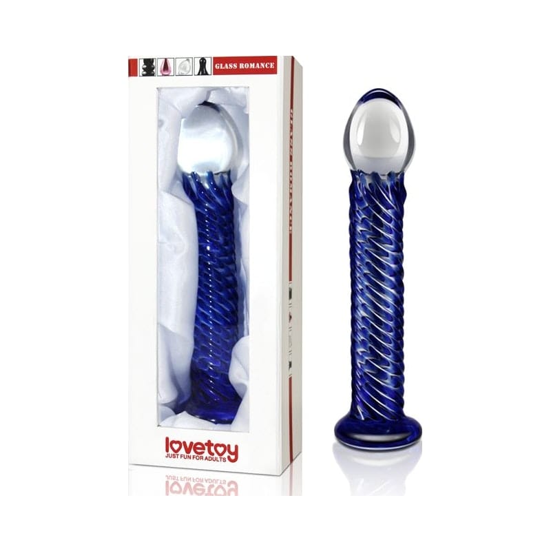 Glass Romance 7 Blue 7.5in Elegant Dildo for Pleasure > Glass > Dildos - Tophatter Daily Deals