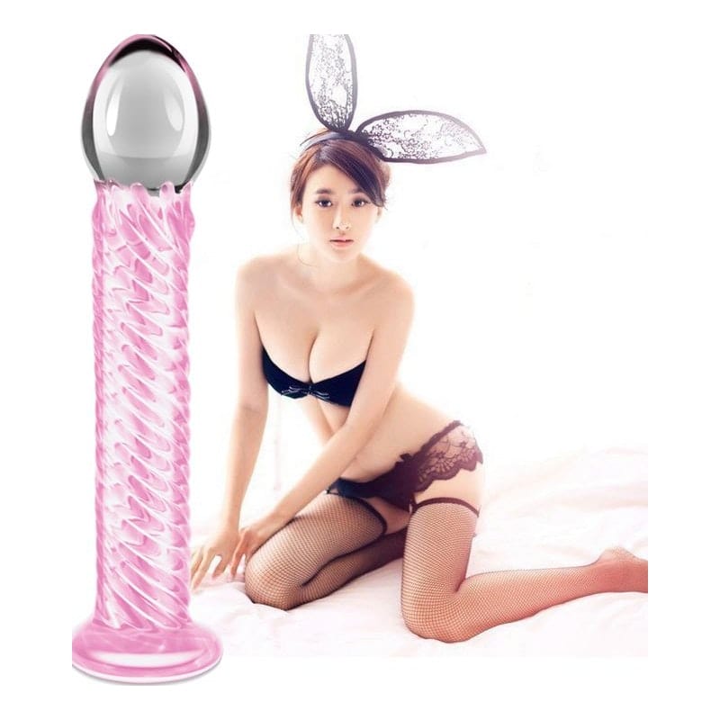 Glass Romance 7 Pink 7.5in Luxury Glass Dildo > Glass > Dildos - Tophatter Daily Deals