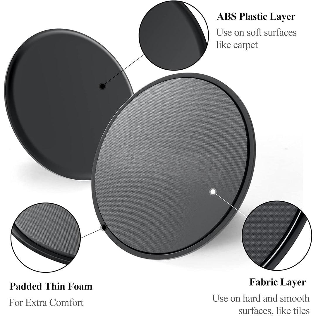 Foot Sliders for Exercise - Core Sliders Gliding Disc Cardio Abs Exercise Exercise & Fitness - Tophatter Daily Deals