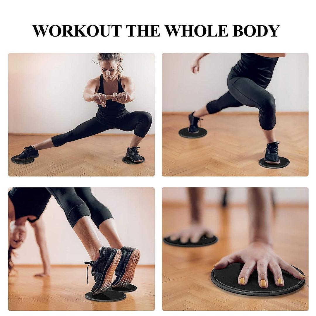 Foot Sliders for Exercise - Core Sliders Gliding Disc Cardio Abs Exercise Exercise & Fitness - Tophatter Daily Deals