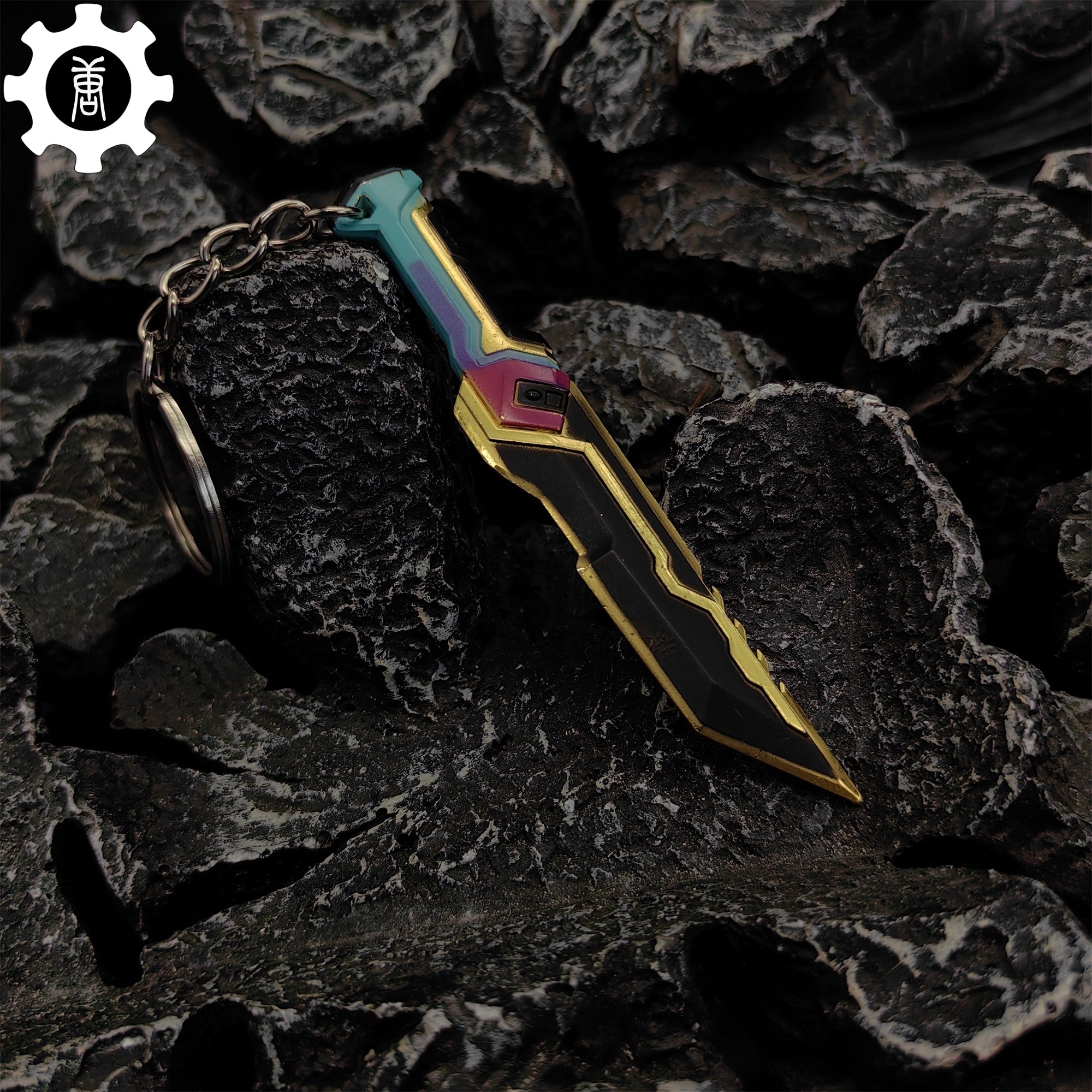 Tiny Glitchpop Dagger Metal Keychain - Tophatter Daily Deals