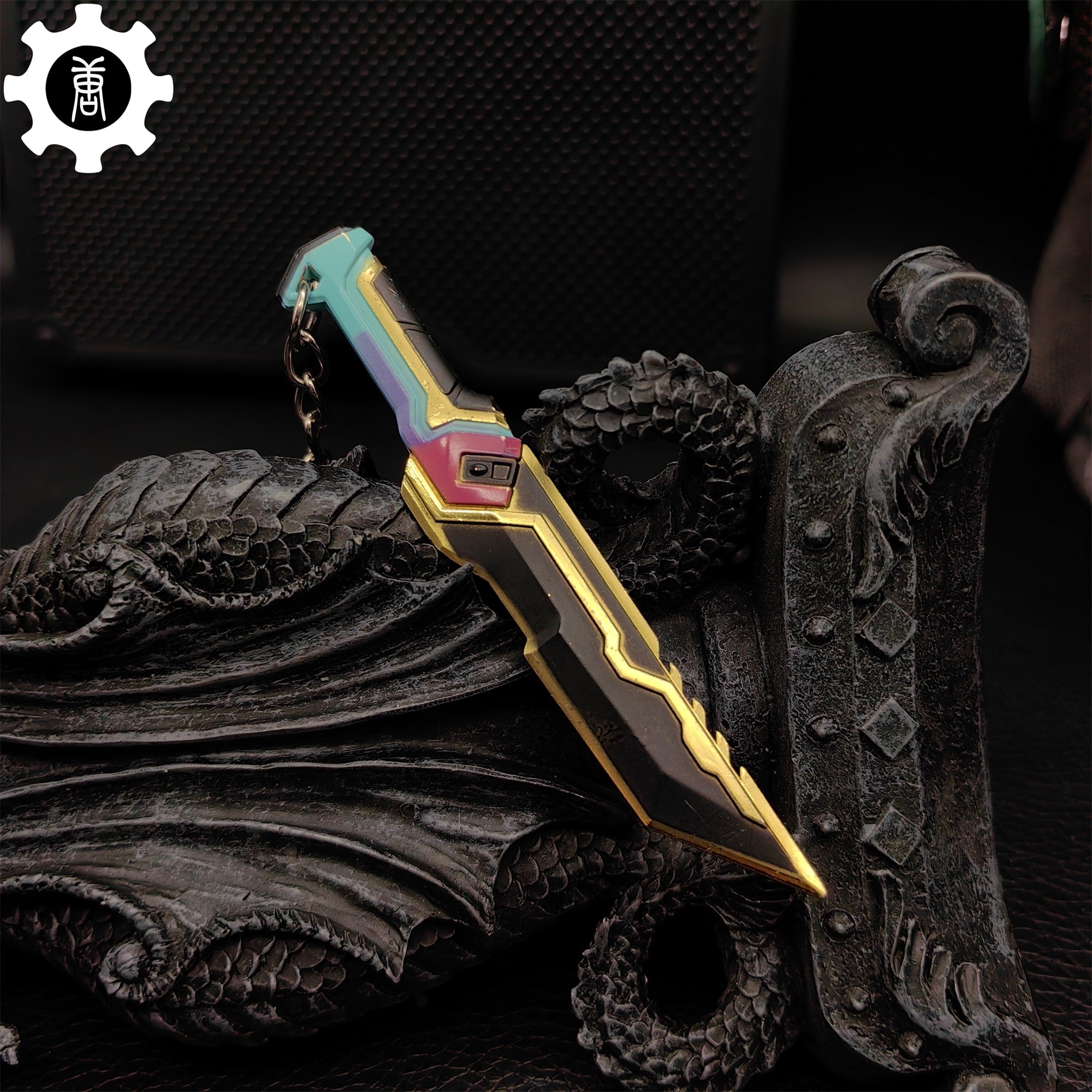 Tiny Glitchpop Dagger Metal Keychain - Tophatter Daily Deals