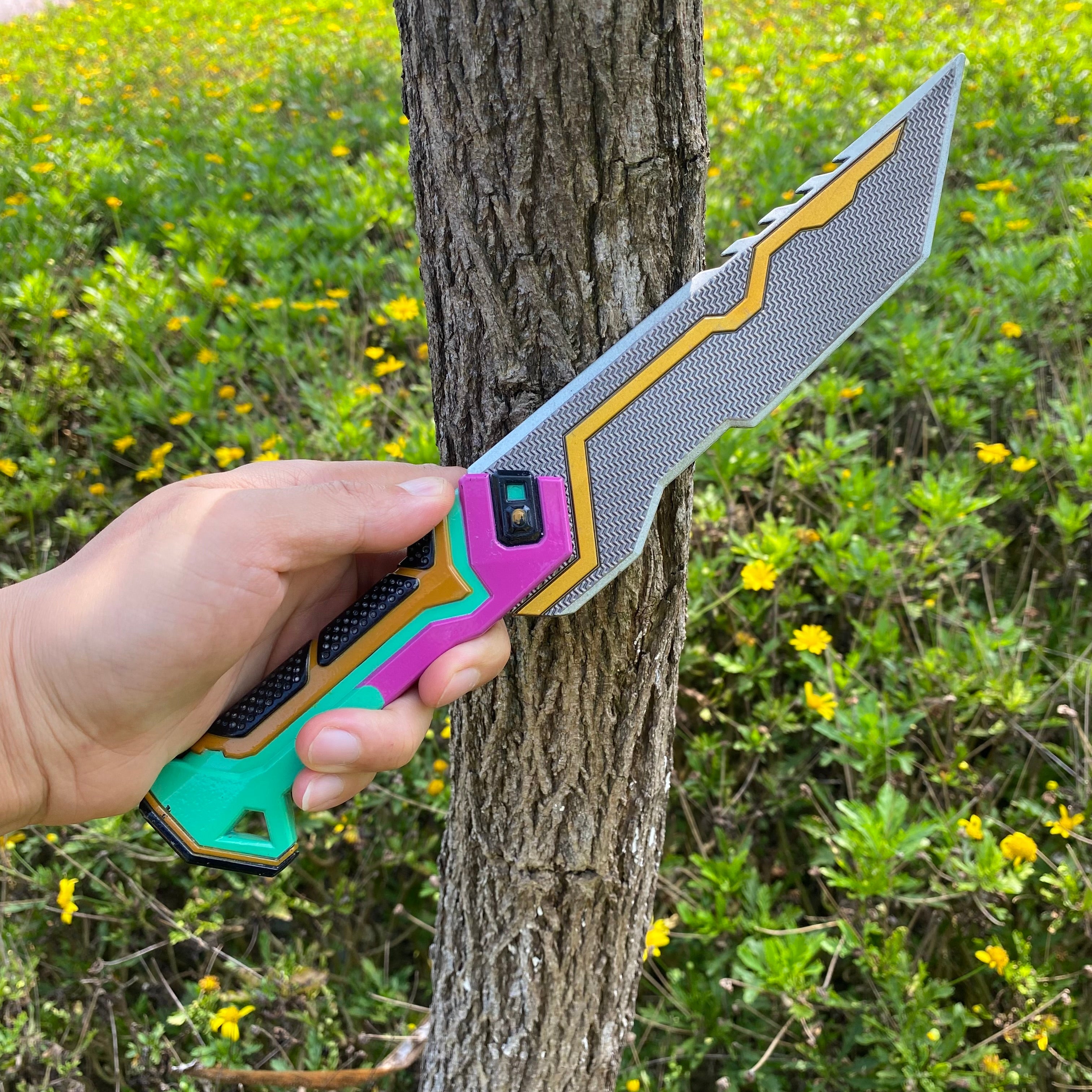 1:1 Glitchpop Knife Life Size Metal Replica--Blunt Blade - Tophatter Daily Deals