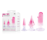 Glitzy Trainer 3 in 1 Dong Mixed Set Pink with 3 Graduated Sizes and Two Tone Color > Sex Toys > Dilators - Tophatter Daily Deals